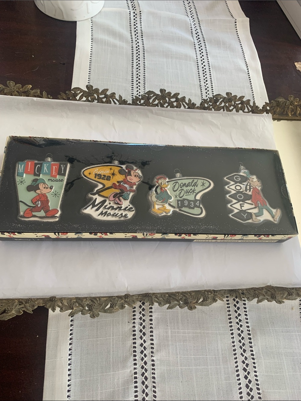Disney Multicolor Retro Character Pin Set - Mickey Minnie Donald Goofy